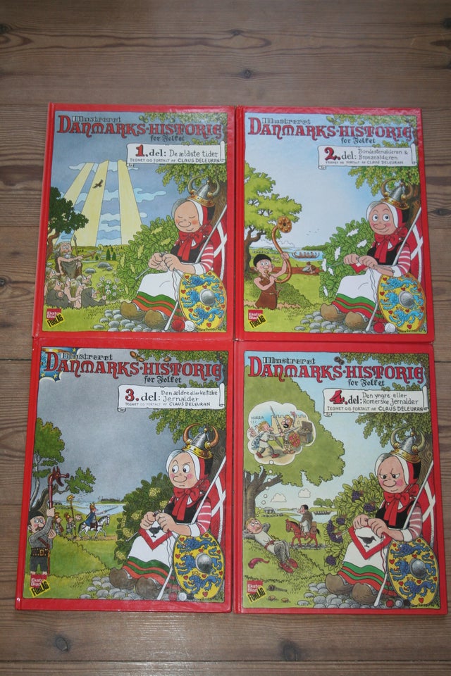 Deleurans Danmarkshistorie 1 - 4, Tegneserie