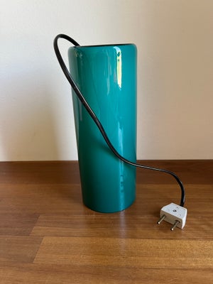 Pendel, Retro cylinderformet glaslampe fra ca 60’erne.
Mørkegrøn glas på yderside og hvidt glas på i
