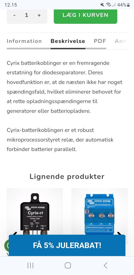 Batteri relæ helt ny. Stadig garanti på,købt Sep...