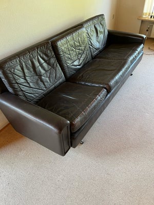 Sofa, læder, 3 pers., Super fin ældre sofa som intet fejler. 