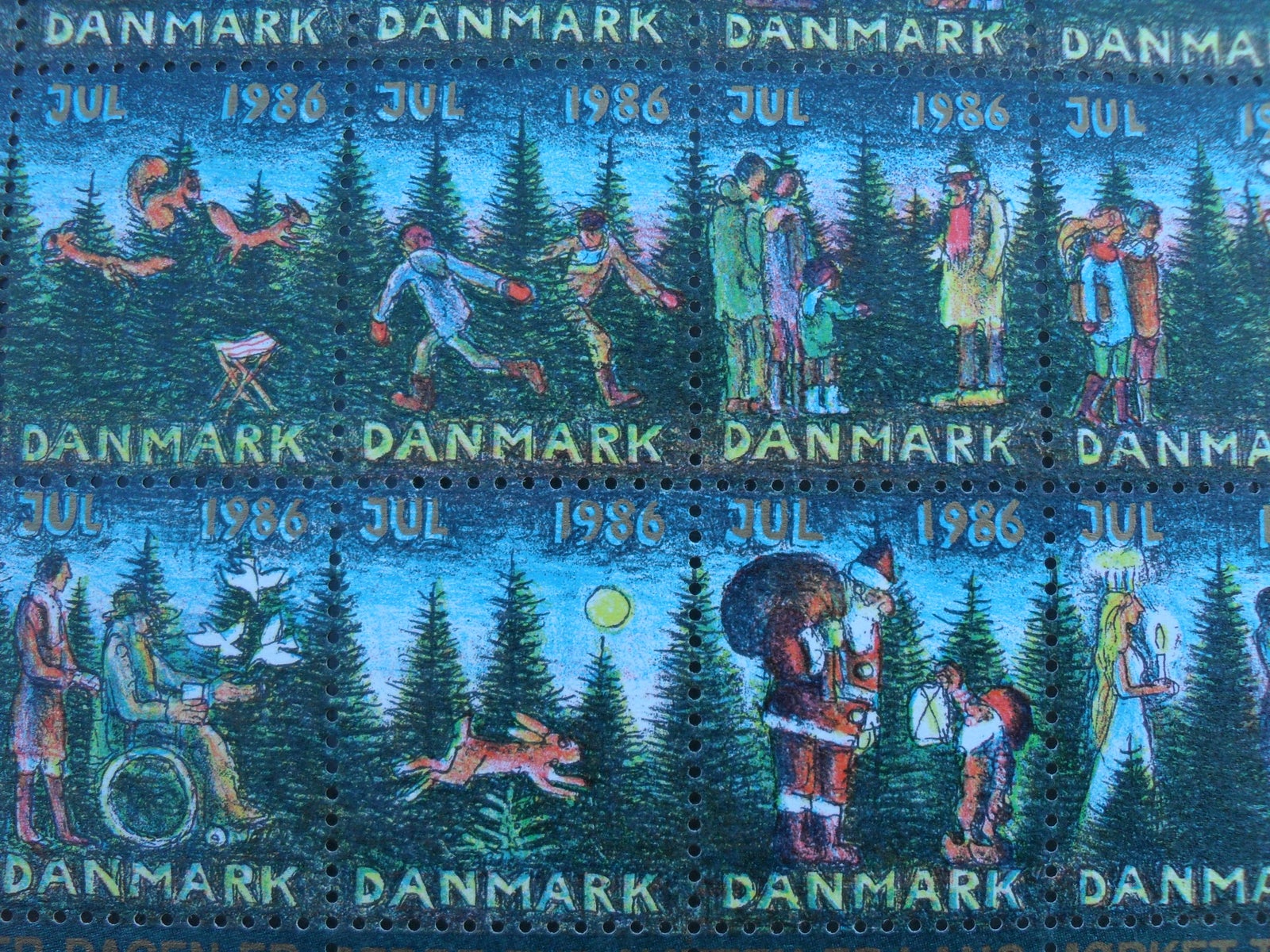 Danmark, postfrisk, JULEMÆRKE 1986 VARIANT