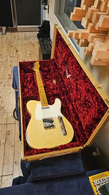 Elguitar, Fender Custom Shop Nocaster Blonde, .One piece body. fantastisk guitar. inc certificate og