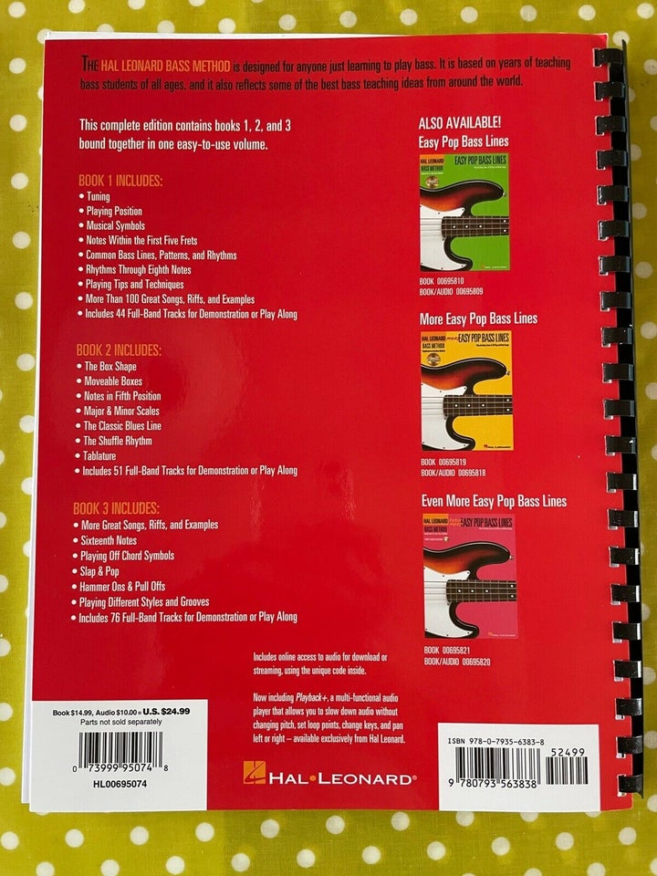 Noder til bas guitar, Hal Leonard/Bass Method complete
