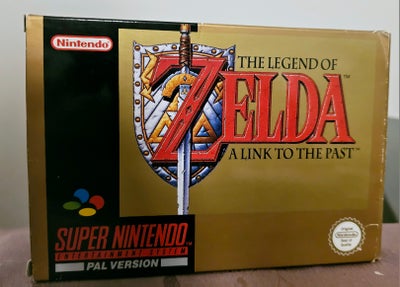 The Legend of Zelda A Link to the Past, Super Nintendo, Hermed sælges et flot eksemplar af den tidsl