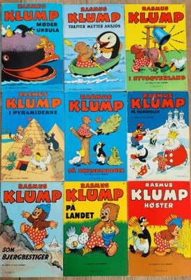 Rasmus Klump, Rasmus, Rasmus Klump bøger. På nær udgave " bygger skib" er alle i god stand.
Nr.
2, 3
