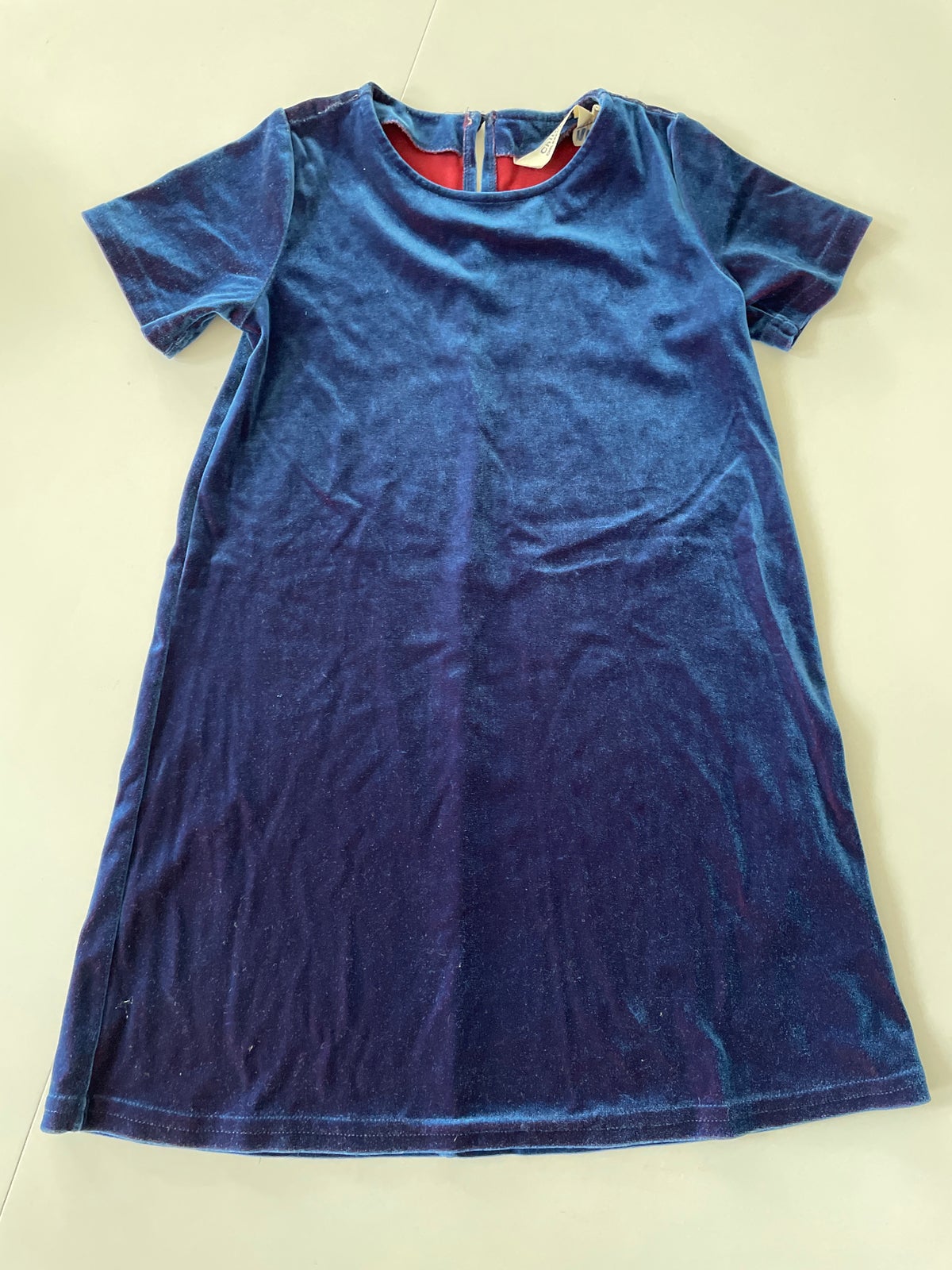 Kjole, Fløjskjole i blå/røde farver, Chiboogi H&M