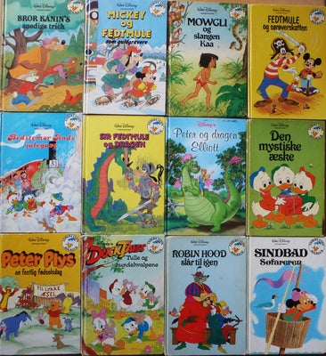 Anders Ands bogklub - 12 bøger, W. Disney, Her sælges 12 forskellige bøger fra Anders Ands bogklub -