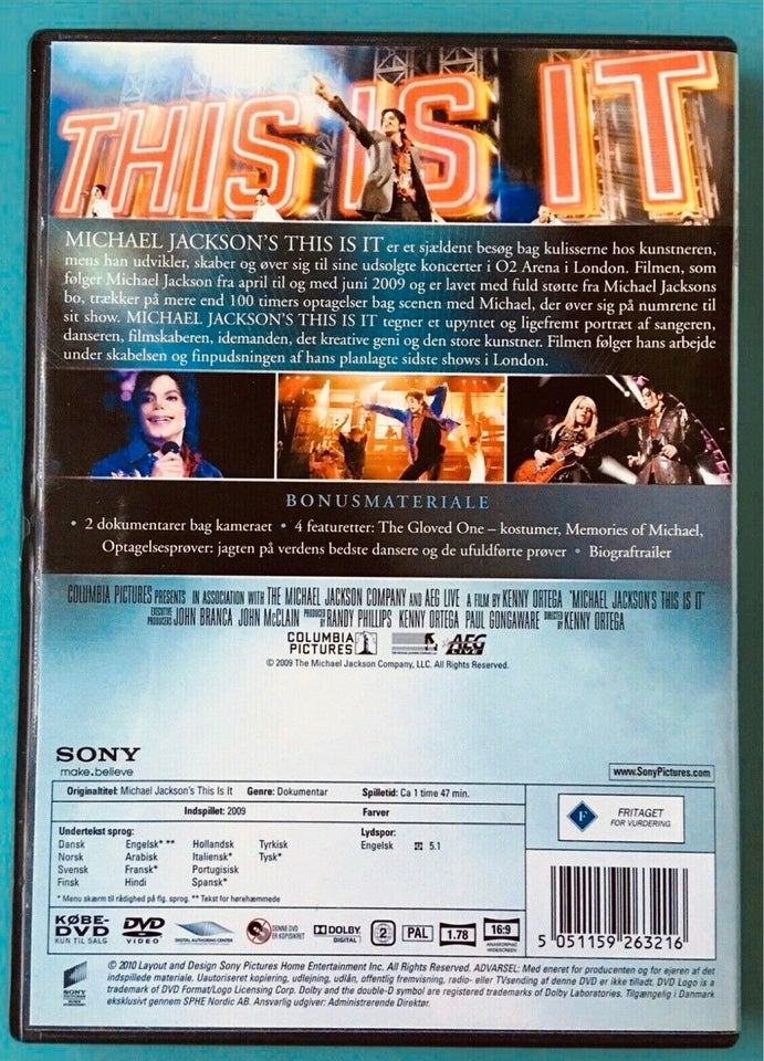 Michael Jackson: This is it, DVD, musical/dans