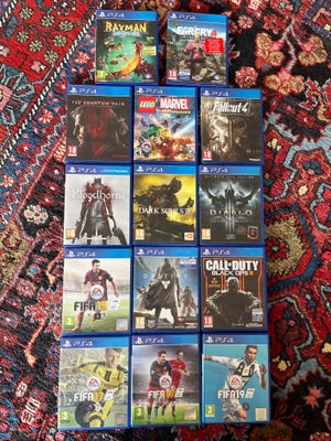 Spil til PS4, PS4, action, 14 spil til PS4 sælges. 
Prisen er for alle. 

Spørg eller byd på individ