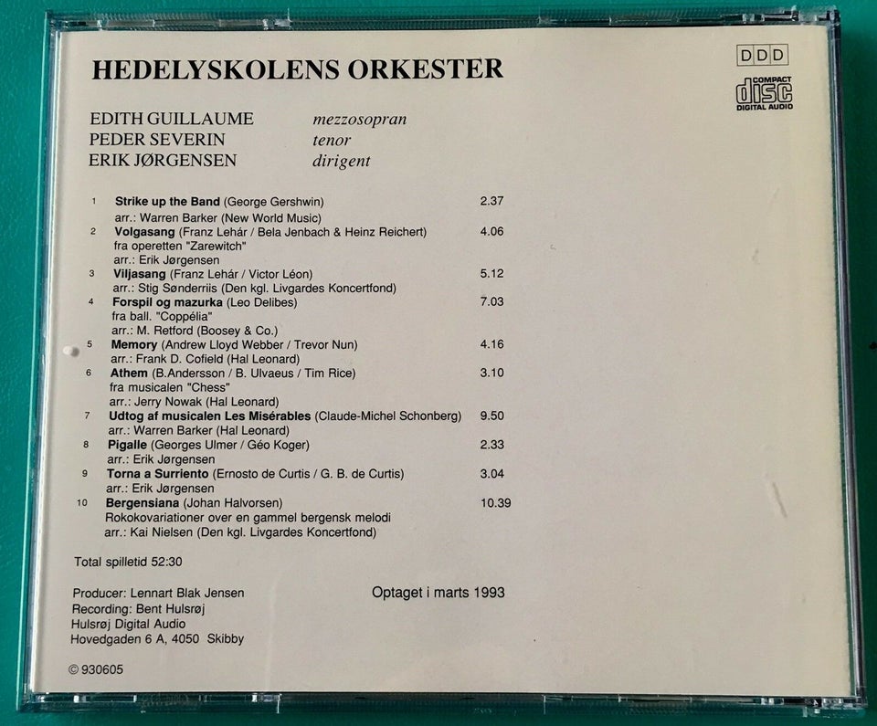 Hedelyskolens Orkester: Strike up the Band, andet
