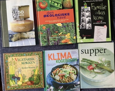 Forskellige madbøger – se pris på den enkelte, emne: mad og vin, 50 oste du skal smage før du dør – 