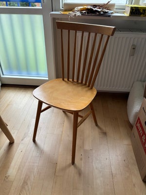 Spisebordsstol, 4 Pindestole, 1970-80’erne. Retro Pindestole. Dansk design. 4 styk haves. 