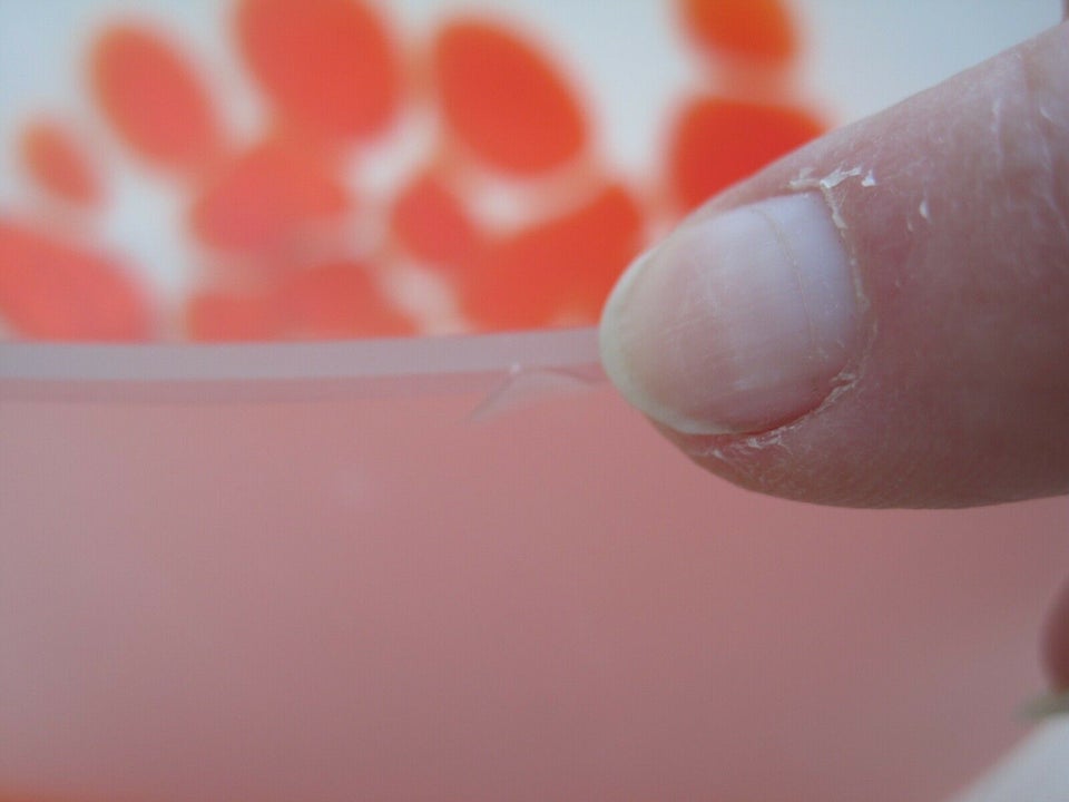 glasskål, Tarnowiec, motiv: Orange Detaljer på glasblæst