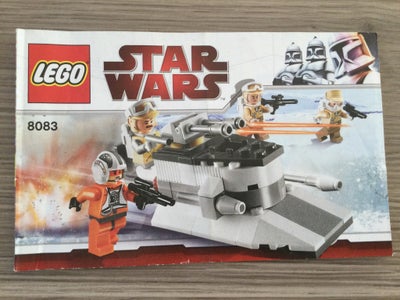 Lego Star Wars, 8083, Rebel trooper Battle, alle dele og figurer plus vejledning. Sender gerne.
