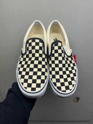 Sneakers, str. 43, Vans (classic slip-on) sort/hvid,  Sort / hvid,  Ubrugt, Vans (Classic slip-on) s