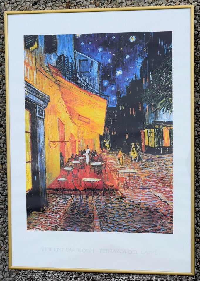 Kunsttryk, af Vinsent Van Gogh, motiv: TERRAZZE DEL CAFFE.