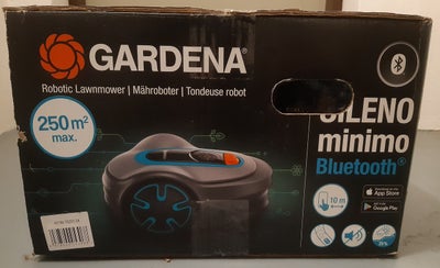 Robotplæneklipper, Gardena Minimo 250, Jeg har vundet denne maskine, men har ingen græsplæne.
Klarer