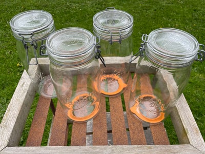 Glas, Sylteglas med patentlukning, La Parfait, Sylteglas med patentlukning. De rummer 2 liter. Mrk L
