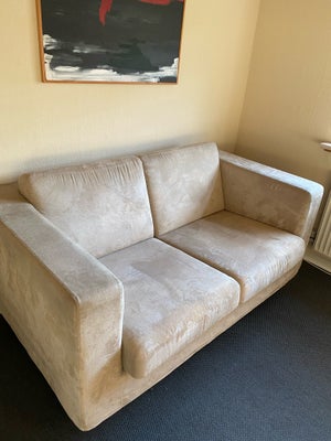 Sofa, alcantara, 2 pers., Afhentes: Lille lys sofa 155 x 90 cm