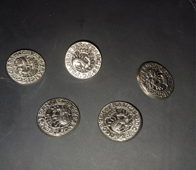 Andre samleobjekter, 5 gamle francor rex knapper