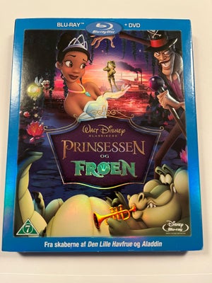 Prinsessen og Frøen, instruktør Walt Disney, Blu-ray, animation, Prinsessen og Frøen. Blu-Ray + DVD.