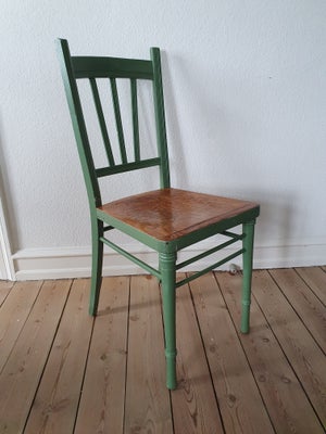 Spisestuestol, Almue, vintage, En helt utroligt smuk køkkenstol i lækker støvet vintage grøn, med py