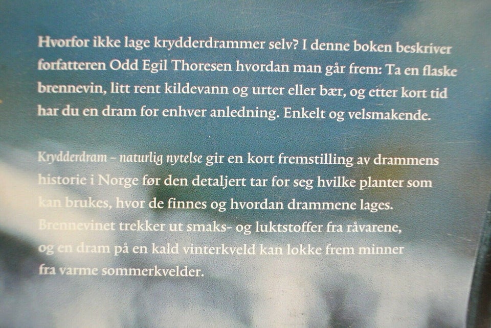 krydderdram - naturlig nytelse. norsk, av odd egil thoresen
