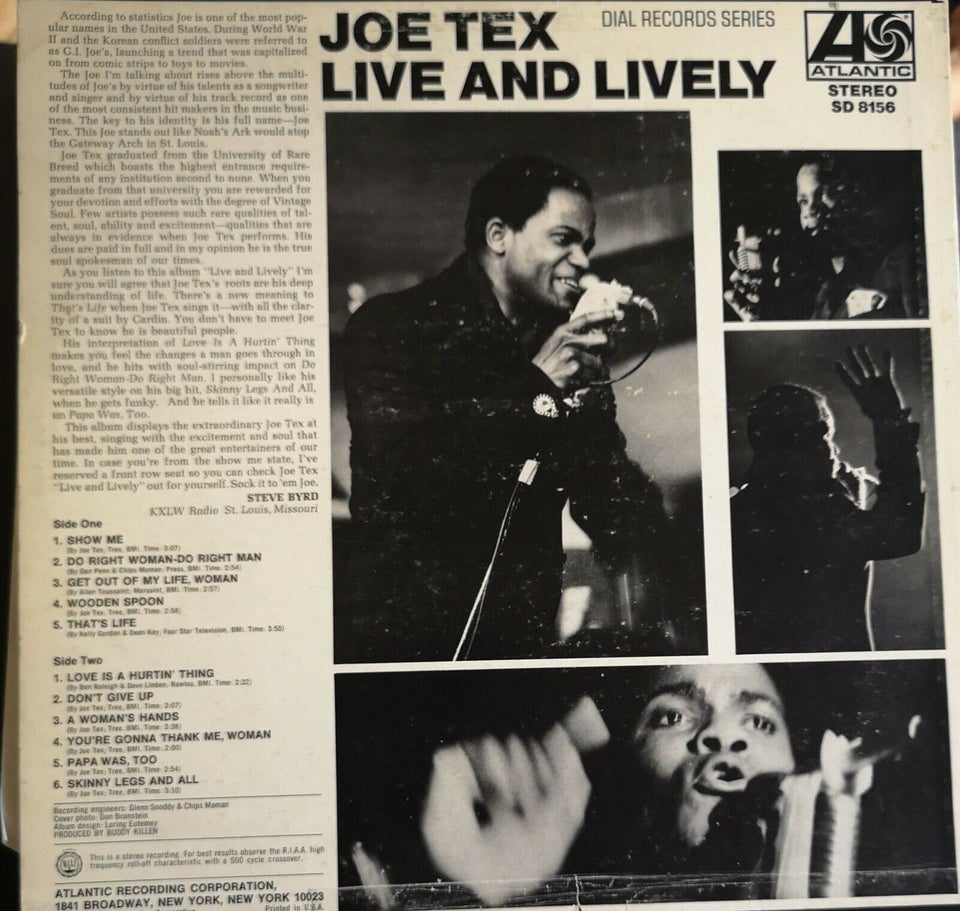 LP, Joe Tex, Live And Lively