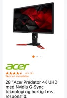 Acer, fladskærm, Predator XB281HK