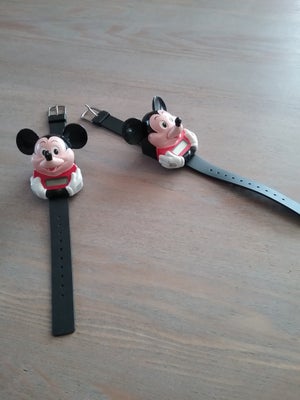 Samlefigurer, Disney, Mickey Mouse armbåndsure, Velholdte, som nye, batteridrevne, med brugsvejledni