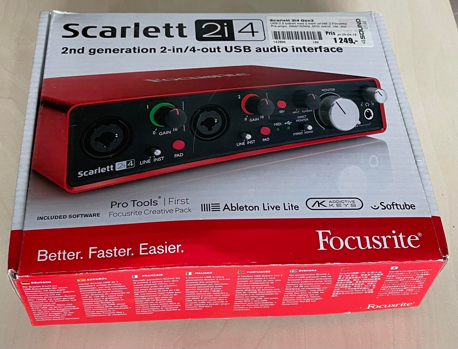 Lydkort (audio interface), Focusrite Scarlett 2i4