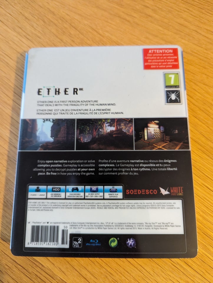 Ether One Limited Edition, PS4, adventure