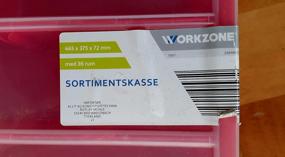 Sortimentskasse, Workzone