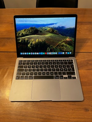 MacBook Air, Apple M1, 8 GB ram, 256 GB harddisk, Perfekt, MacBook Air M1, brugt i sammenlagt maks e