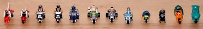 12 minifigurer på motorcykel / motorcykler, L.G.T.I. / MicroMachines / Galoob - 1992 og 1994, Bl.a. 