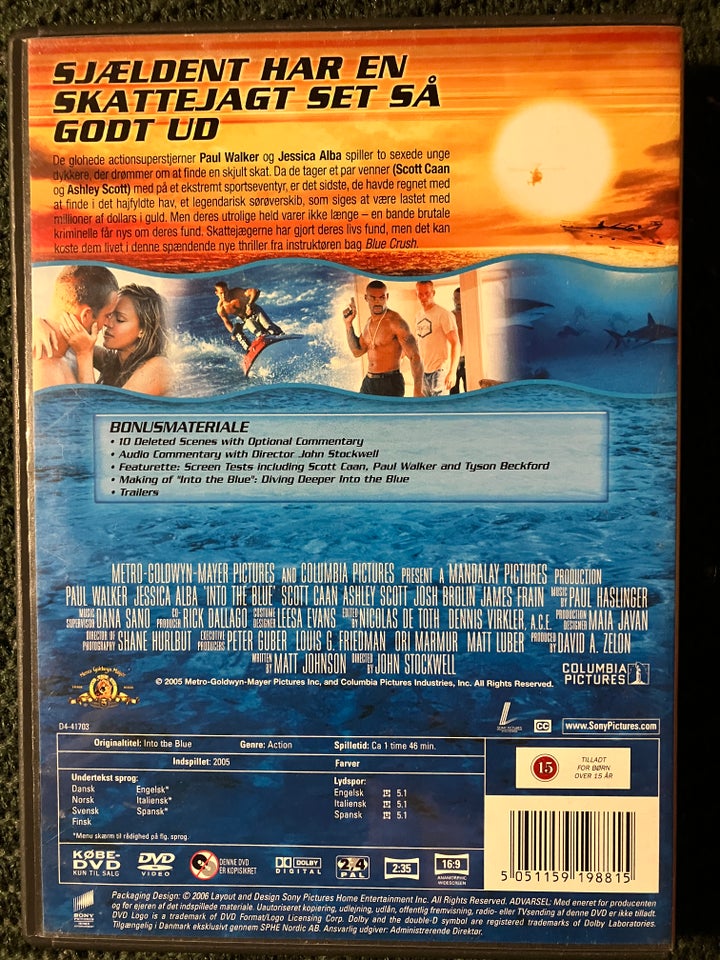 Into the Blue, DVD, thriller