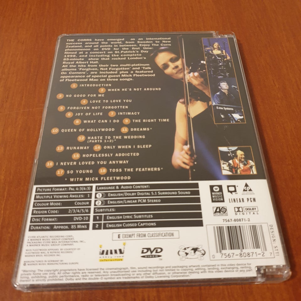 The Corrs - Live At The Royal Albert Hall..., instruktør