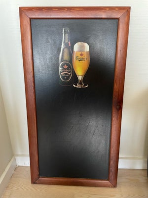 Øl, Kridt tavle fra Carlsberg, Måler 41x78 cm. 