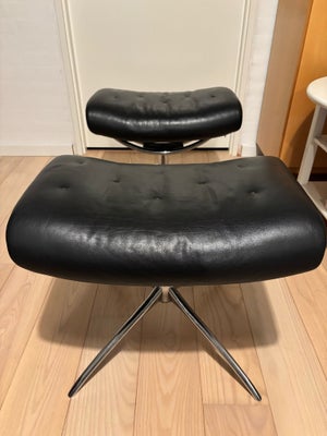 Fodskammel, læder, Stressless, 2 super lækre fodskamler fra Stressless. Med chrom stel. 
Små nister 