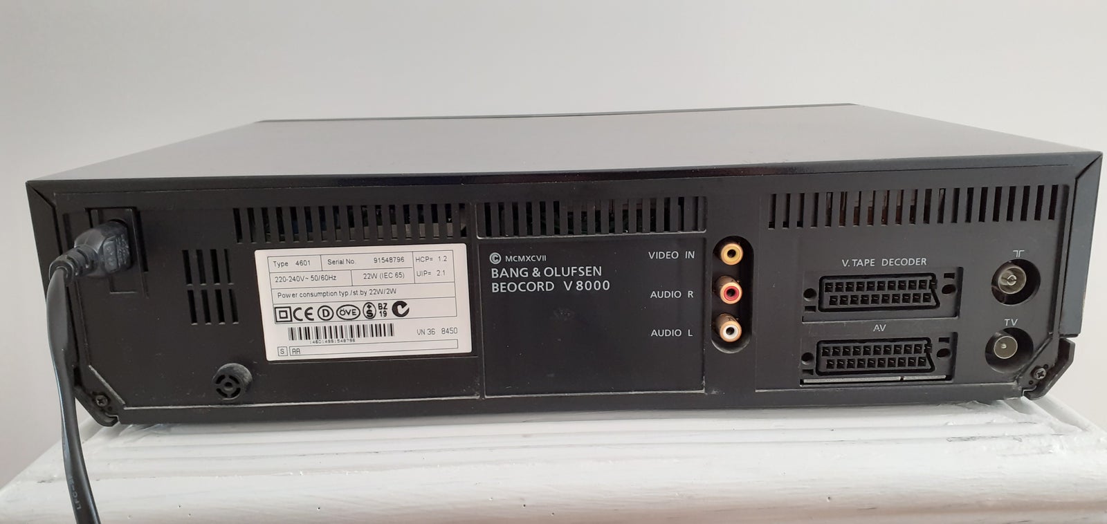 VHS videomaskine, Bang & Olufsen, SOLGT til Jakob - V8000