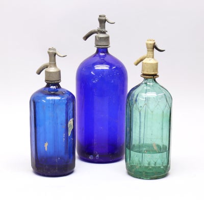 chiffonflasker, Fransk, 3 gamle chiffonflasker fra 1950'erne. Franske og meget charmerende. Med brug