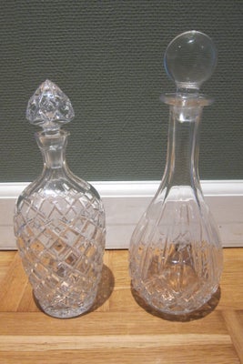 Glas, Krystal karafler, 2 flotte krystal karafler:
- Karaflen til højre er fra Italienske RCR i seri