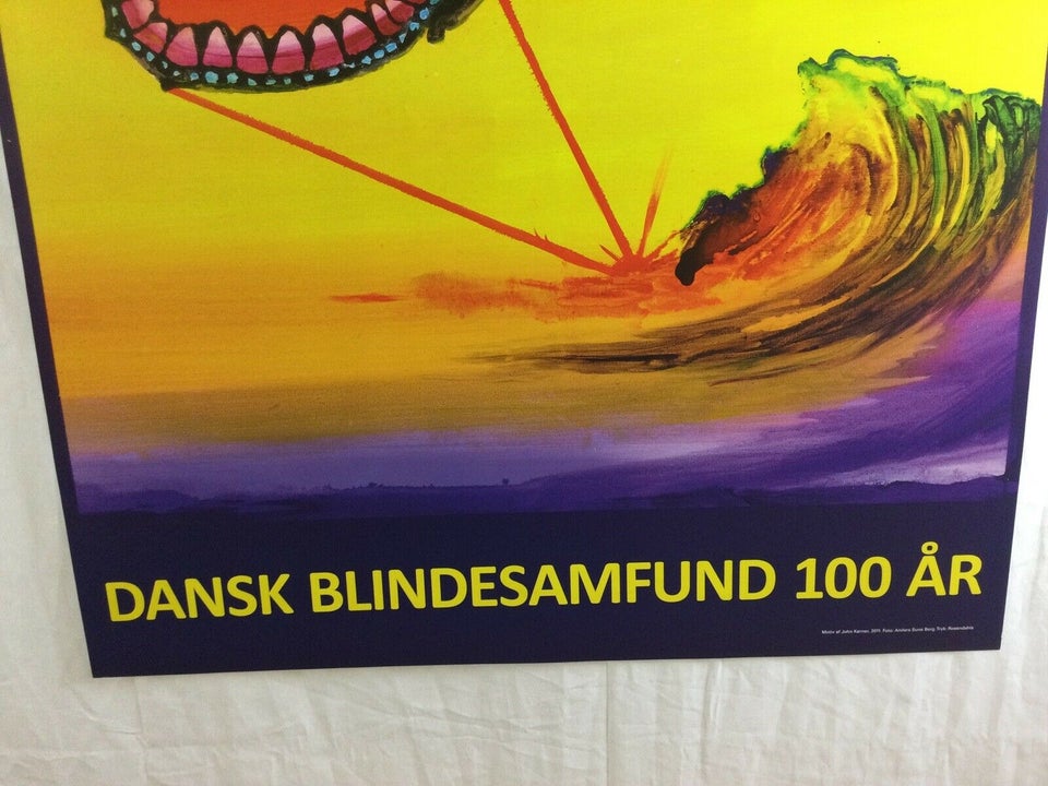 Kunstplakat, John Kørner - Dansk Blinde Samfund 100 år, b: 70