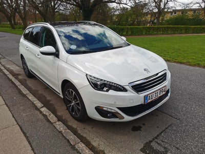 Peugeot 308, Benzin, aut. 2015, km 85000, hvidmetal, nysynet, klimaanlæg, aircondition, airbag, alar