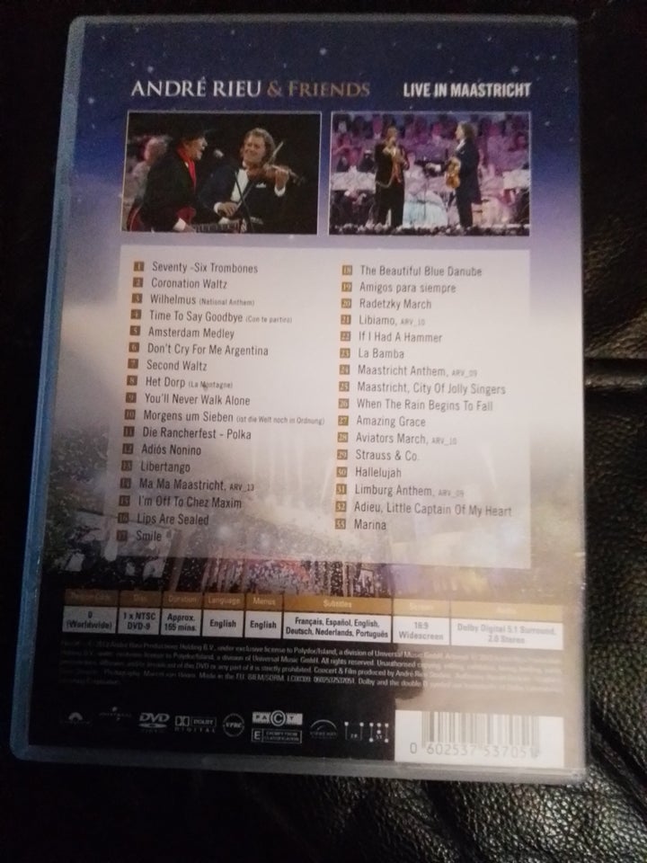 Andre Rieu and freinds live in Maastricht, DVD, andet