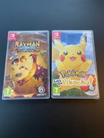 Rayman Legends og Let’s Go Pikachu, Nintendo Switch