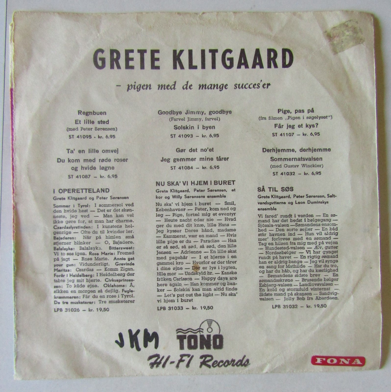 Single, Grete Klitgaard, Paradiso / Når vinden vender
