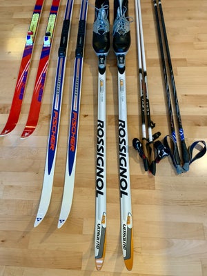 Langrendsski, Rossignol, Fischer , Åsens , str. 150,190,200, Åsens ski med NNN 150 cm pris 300,-kr v