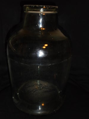 Glas, flot gammelt sylteglas, Højde:28 cm.