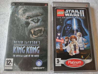 PSP Spil, PSP, 65,- pr. stk.

Lego Star wars 2 The original trilogy m. manual
Peter Jackson's King K